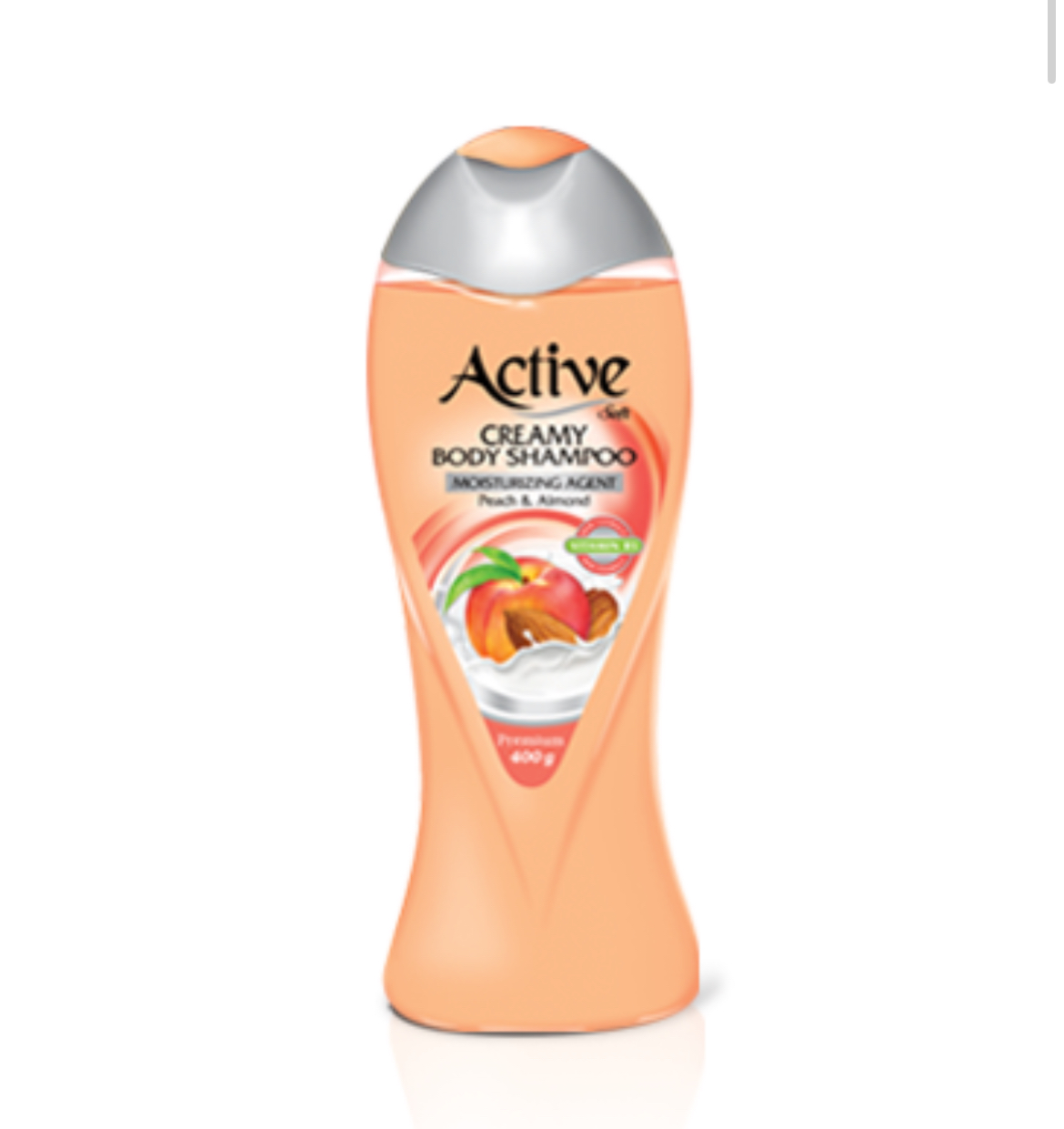 شامپو بدن 400گ كرمي هلو و بادام اكتيو