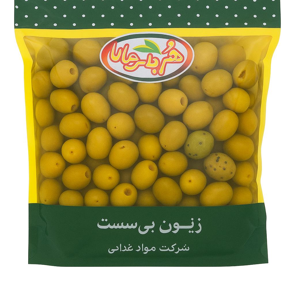 زیتون بی هسته ویژه کیسه ای 1100 (کارتن 12 عددی)