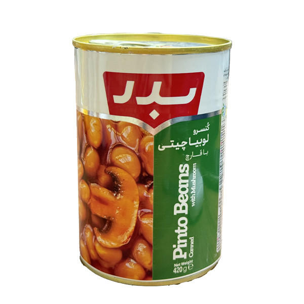 کنسرو لوبیا با قارچ بدر