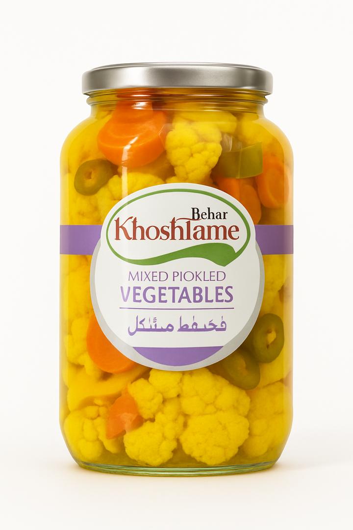ترشی مخلوط 1500 گ خوش طعم بهار