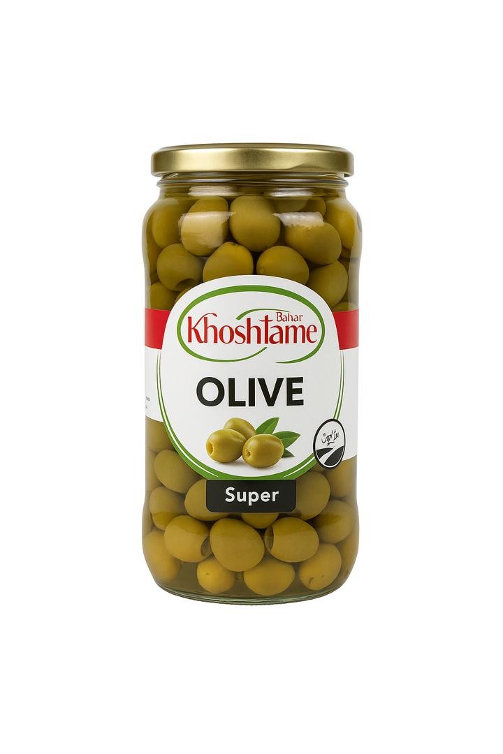 زیتون شیشه بی هسته 680 گ خوش طعم بهار